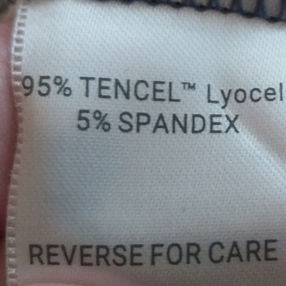 Garnet Hill Lavender Abstract Foral Tencel Long Sleeve Trapeze Midi Dress - Picture 9 of 9